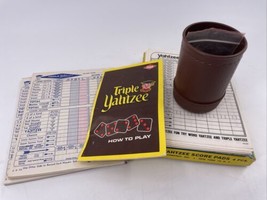 Vintage Yahtzee Lot - Instructions and Pads 1956 1972 Original Cup Dice ... - £19.77 GBP