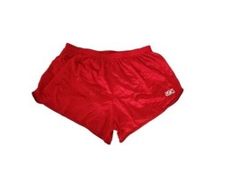 Vintage ASICS Tiger Nylon Running Short Red Shorts L Made In USA - £30.93 GBP