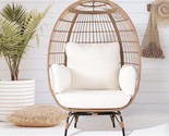 Wicker Egg Chair, Pe Rattan Chair With 4 Thicken Cushions, Patio Chairs ... - $555.99