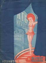 Florentine Gardens Night Club Menu Hollywood California 1940&#39;s Marilyn Monroe  - £37.98 GBP