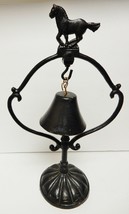 Vintage Western Cast Iron Dinner Bell Ringer Horse Table Top 18&quot; - £230.41 GBP