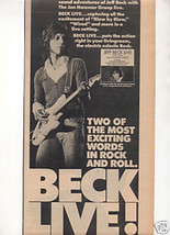 JEFF BECK WITH THE JAN HAMMER GROUP LIVE PROMO AD 1977 - £7.18 GBP