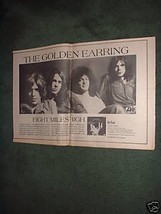 1970 THE GOLDEN EARRING EIGHT MILES HIGH POSTER TYPE AD - £15.97 GBP