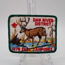 Vintage BSA 1978 Dan River District Fall Camporee Deer 4&quot;x3&quot; Patch - $16.71