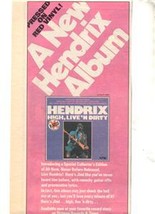 1978 JIMI HENDRIX LIVE AND DIRTY POSTER TYPE AD - $8.99