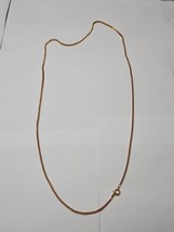 Vintage Gold Tone Dark Gray Necklace/Chain, 24&#39;&#39; - £9.70 GBP