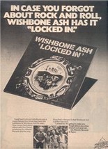 1976 WISHBONE ASH LOCKED IN POSTER TYPE AD - $8.99