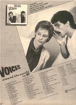 1980 Daryl Hall John Oates Voices Poster Type Tour Ad - £7.20 GBP