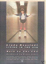 Linda Ronstadt Living In The Usa Poster Type Promo Ad - £7.98 GBP