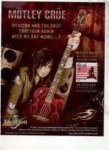 Motley Crue Nikki Sixx Ovation Guitar Ad - £6.38 GBP