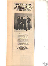 1977 Rick Derringer Sweet Evil Promo Ad - £6.38 GBP