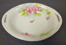 Pink Flower Trinket Dish Made In Japan  6&quot; - £4.60 GBP