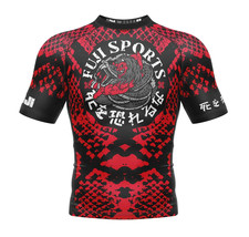 Fuji Oni vs Anaconda MMA BJJ Jiu Jitsu ShortSleeve SS Rashguard - Red/Black - £43.92 GBP