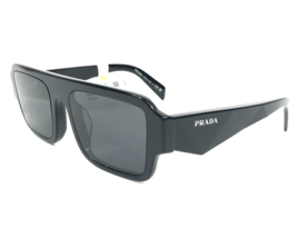 Prada Sunglasses SPRA05-F 16K-08Z Polished Black Asian Fit Frames w/ Gray Lenses - £142.28 GBP