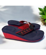 Lauren Ralph JAMILIA Sandals Shoes Women’s 11.5  Canvas Wedge Platform F... - $29.69