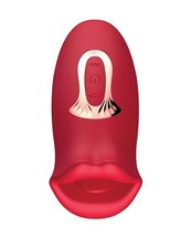 Big Bite Mouth Vibration &amp; Biting Masturbator Rechargeable Red - £18.46 GBP