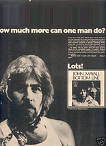 * 1979 JOHN MAYALL BOTTOM LINE POSTER TYPE AD - £7.98 GBP