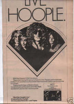 * 1974 Mott The Hoople Live Promo Print Photo Ad - £8.01 GBP