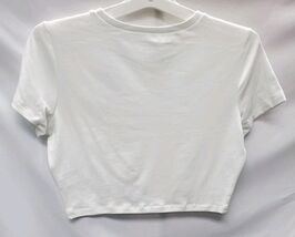Women's Large White Crew Neck Crop Top T-shirt Wild Fable image 2