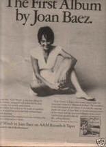 * 1976 Joan Baez Poster Type Promo Ad - £7.98 GBP