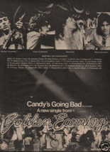 * 1974 GOLDEN EARRING POSTER TYPE TOUR AD WITH DATES - $11.99