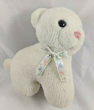 White Bear Plush Rattle 6.5 Inch Stuffed Animal Toy - £10.27 GBP