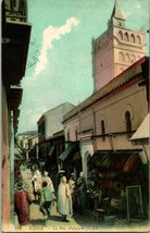 Vintage Postcard 1910s Alger Algiers Rue De Abdulla Street View Market - £10.92 GBP