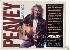 PEAVEY ACOUSTIC GUITAR AD ALBERT LEE 1995 - $7.99