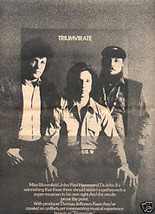 TRIUMVIRATE POSTER TYPE AD 1973 - $7.99