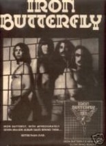 IRON BUTTERFLY SCORCHING BEAUTY PROMO AD 1975 - $9.99