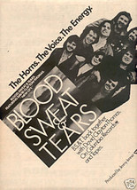 BLOOD SWEAT &amp; TEARS NEW CITY POSTER TYPE PROMO AD 1975 - $9.99