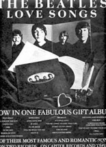 THE BEATLES LOVE SONGS POSTER TYPE PROMO AD 1977 - $8.99