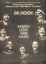 DR HOOK MAKIN LOVE AND MUSIC POSTER TYPE PROMO AD 1977 - $9.99