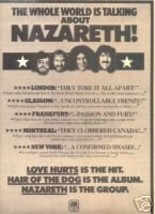 NAZARETH HAIR OF THE DOG PROMO AD 1976 - $9.99