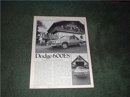1983 Dodge 600ES 600 Es Road Test Car Ad 5-PAGE - $8.99