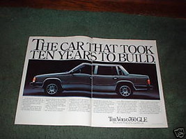 1983 1984 Volvo 760 Gle Car Ad 2-PAGE - £7.18 GBP