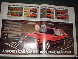 1980 Ford Mustang Turbo Car Ad - $5.06