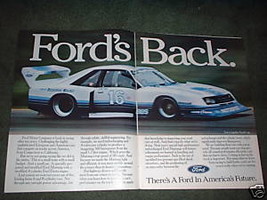 1982 FORD MUSTANG CAR AD RACING 2-PAGE - $5.06