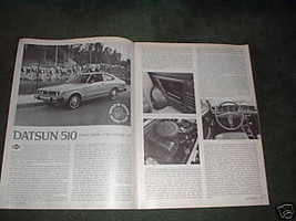 1977 DATSUN 510 ROAD TEST 4-PAGE - $5.06