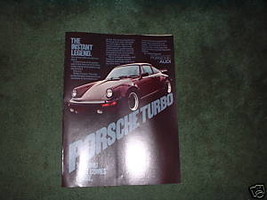 1977 1978 PORSCHE TURBO CARRERA VINTAGE CAR AD - $5.99