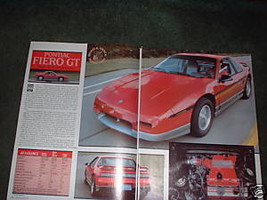 1984 PONTIAC FIERO GT ORIGINAL ROAD TEST 4-PAGE - $5.99