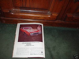 1967 1968 Pontiac Firebird 400 Firebird Ho Car Ad - £6.38 GBP