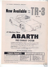 1960 Triumph TR3 Tr 3 Abarth Vintage Car Ad - £4.74 GBP