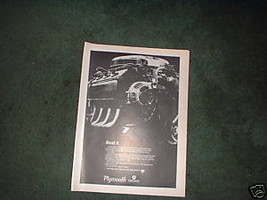 1967 1968 PLYMOUTH DODGE HEMI MOTOR AD - $5.94