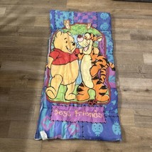 Vintage 90s Disney Winnie the Pooh Sleeping Bag Sling Backpack Best Friends - £14.64 GBP