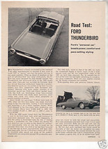 1962 FORD THUNDERBIRD ROAD TEST CAR AD - £7.98 GBP