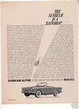 1962 1963 Sunbeam Alpine Vintage Car Ad - $9.99