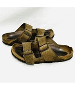 Birkenstock Arizona Two Strap Brown Leather Sandals Womens Size US 6 EU 37 - $25.98 CAD