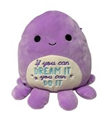 Squishmallow Octopus Kellytoy Lavender Plush Encourage Dream It Clean 0+ 9” - $221.44 MXN