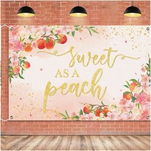 Peachy Paradise: 6x4ft Banner Backdrop for Sweet Baby Shower &amp; Birthday Party De - £25.41 GBP